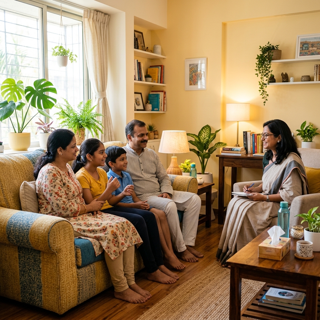 Family online therapy session